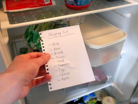 For now, it's best to write your shopping list on paper you can later dispose of.