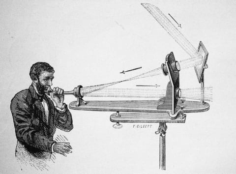 An illustration of Alexander Graham Bell's photophone.