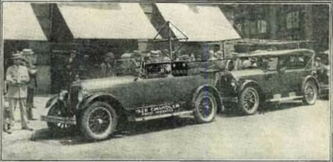 Francis Houdina's radio-controlled car, dubbed the "American Wonder," circa 1925.