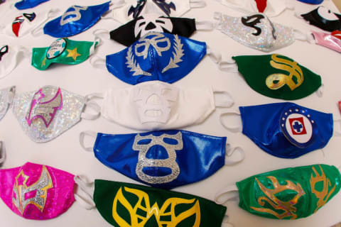 The coronavirus masks pay tribute to the legacy of lucha libre in Mexico.