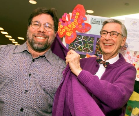 Steve Wozniak meets the incomprable Mr. Rogers.