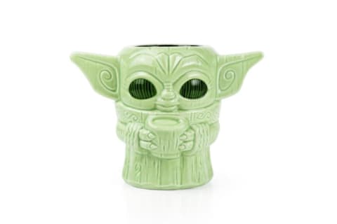 The Geeki Tikis Star Wars Baby Yoda mug holds 16 ounces.