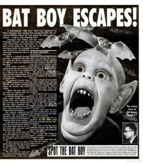 Authorities often found it difficult to keep Bat Boy in custody.