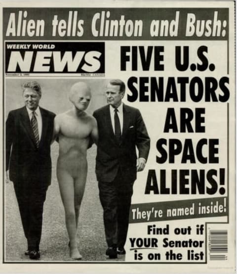 Politicians and aliens got along well in the pages of the paper.