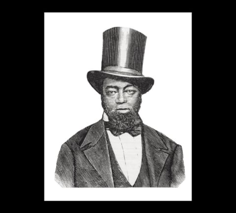 A sketch of Samuel D. Burris from William Still's book The Underground Railroad.