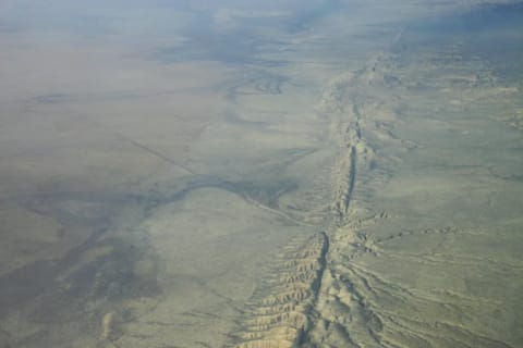 You can actually see parts of the San Andreas Fault along the Carrizo Plain in California's San Luis Obispo County.