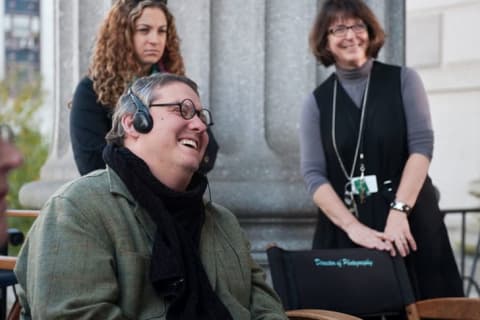 Adam McKay on the set of The Other Guys (2010).