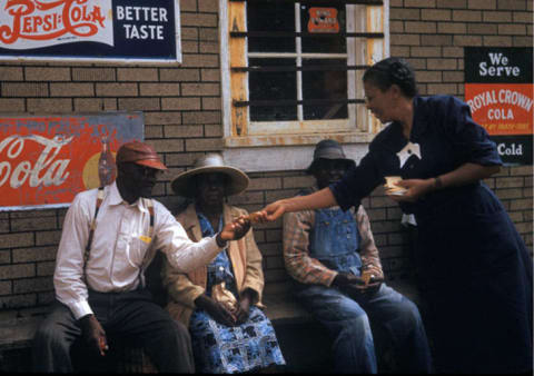 Nurse Eunice Rivers interacts with a few members of the study.