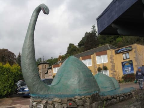 Loch Ness Monster statue in Inverness, Scotland