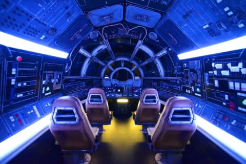 The Millennium Falcon: Smugglers Run ride at the Star Wars: Galaxy's Edge Walt Disney World Resort.