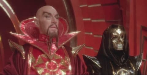 Max von Sydow and Peter Wyngarde in Flash Gordon (1980).