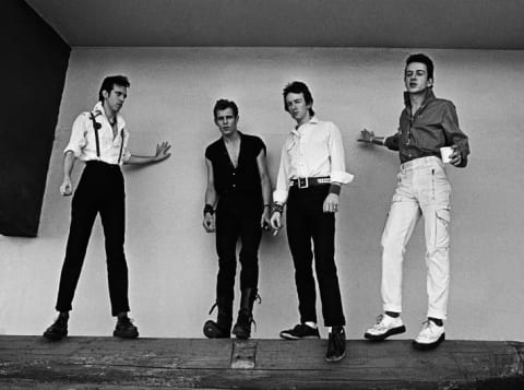 Mick Jones, Topper Headon, Paul Simonon, and Joe Strummer in Monterey, California during the band's "Pearl Harbor '79" tour.