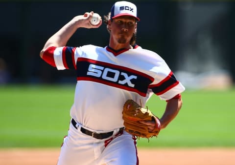 Aug 2, 2015; Chicago White Sox starting pitcher Jeff Samardzija (29) delivers a pitch. Mandatory Credit: Caylor Arnold-USA TODAY Sports