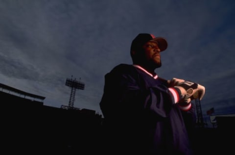 Dec 17, 2007 – New York, New York, USA – MO VAUGHN is one of 89 players named in the Mitchell Commission report on steroid use in Major League Baseball. PICTURED: A portrait of Boston Red Sox first Baseman Mo Vaughn taken on Sep. 27, 1996 in Boston (Photo by Sporting News/Sporting News via Getty Images)