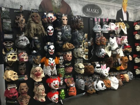 It's probably not a good idea to try on Halloween masks this year.