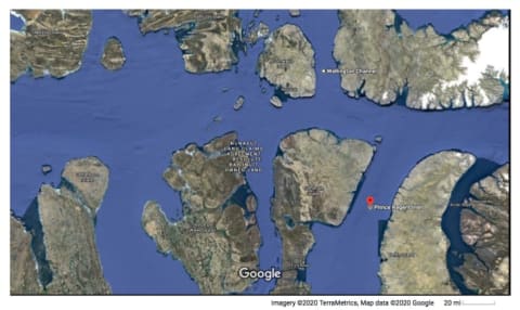 Wellington Channel to the north, and Prince Regent Inlet to the south.