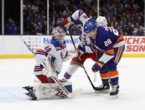 Michael Dal Colle #28 of the New York Islanders. (Photo by Bruce Bennett/Getty Images)