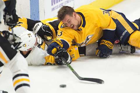 NASHVILLE, TN – NOVEMBER 11: Viktor Arvidsson #33 of the Nashville Predators (Photo by Ronald C. Modra/NHL/Getty Images)