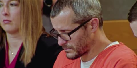 Chris Watts during his court hearing in American Murder: The Family Next Door (2020).