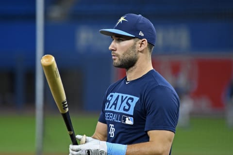 TORONTO, ON – SEPTEMBER 05: Tampa Bay Rays Center field Kevin Kiermmaier (39) in batting practice prior to the regular season MLB game between the Tampa Bay Rays and Toronto Blue Jays on September 5, 2018 at Rogers Centre in Toronto, ON. (Photo by Gerry Angus/Icon Sportswire via Getty Images)