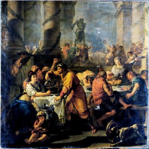 A painting of Saturnalia festivities by Antoine Callet, 1783.