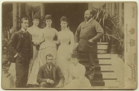 Prince Albert Victor (left) and his family in 1889.