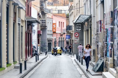 A block in Athens, Greece