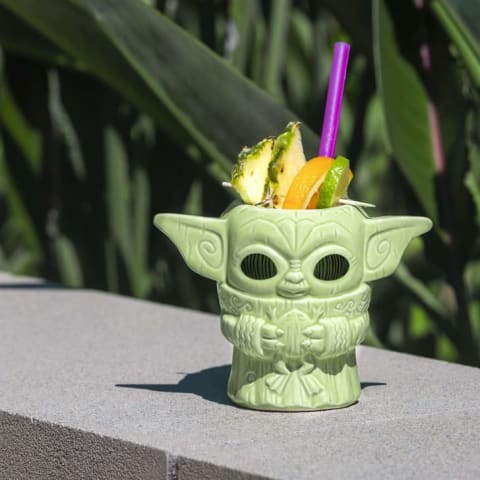 Baby Yoda Tiki Mug With Frog