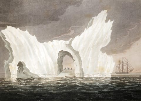 The Isabella and Alexander encountered this enormous iceberg on their quest to find the Northwest Passage in 1818.