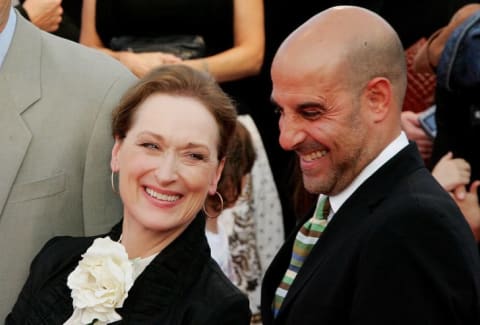 Meryl Streep and Stanley Tucci at The Devil Wears Prada premiere in Deauville, France in 2006.