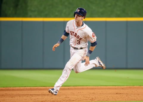 HOUSTON, TX – JULY 07: Houston Astros left fielder Kyle Tuccker (3) gets to third base in the bottom of the seventh inning during the baseball game between the Chicago White Sox and Houston Astros on July 7, 2018 at Minute Maid Park in Houston, Texas. (Photo by Leslie Plaza Johnson/Icon Sportswire via Getty Images)