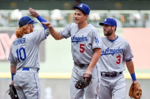 Jun 30, 2016; Milwaukee, WI, USA; Los Angeles Dodgers shortstop 