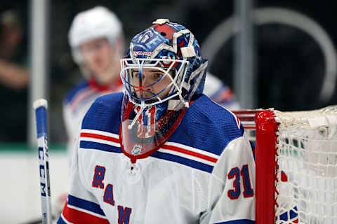 Igor Shesterkin #31 of the New York Rangers. (Photo by Ronald Martinez/Getty Images)