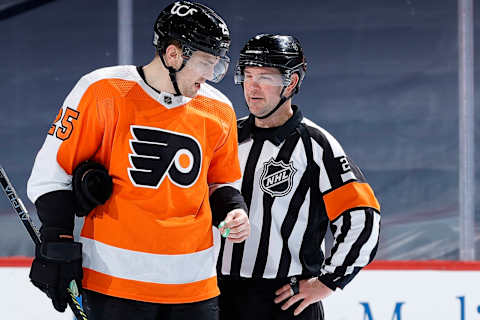 James van Riemsdyk #25 of the Philadelphia Flyers. (Photo by Tim Nwachukwu/Getty Images)