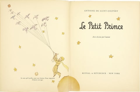 Pages from Le Petit Prince.