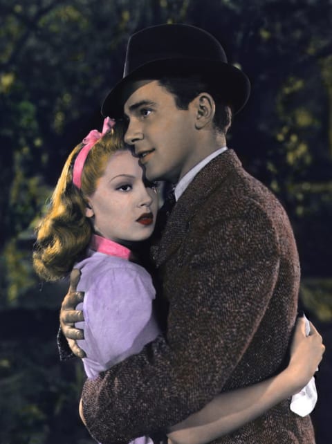 Lana Turner and Richard Carlson in Dancing Co-Ed (1939).