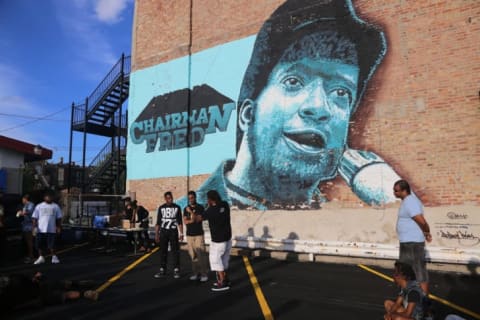 A mural of Fred Hampton in Chicago.