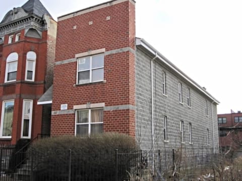 The exterior of 2337 W. Monroe Street in Chicago, where Fred Hampton was killed during a police raid.