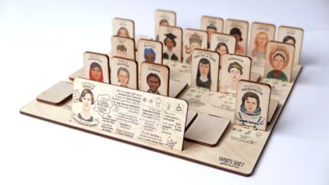 Designer Zuzia Kozerska-Girard puts a fresh spin on 'Guess Who?' with this game. 