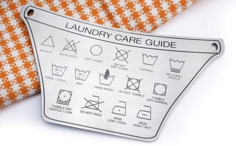 Stainless Steel Laundry Symbols Magnet