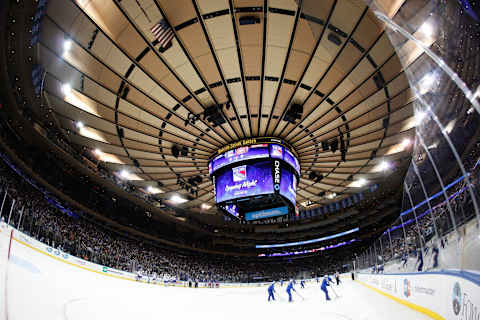 NEW YORK, NY – OCTOBER 28: An overview of the fully renovated Madison Square Garden during a game between the New York Rangers and the Montreal Canadiens on October 28, 2013 in New York City. (Photo by Scott Levy/NHLI via Getty Images)