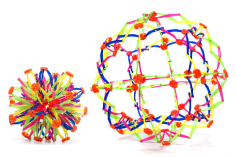 A normal Hoberman sphere.