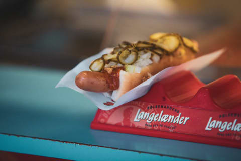 A Danish hot dog.