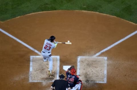 Ozuna will slot behind Freeman in the Braves lineup. Photo by Will Newton/Getty Images.