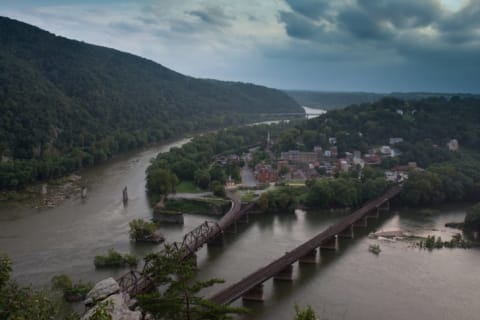 Harpers Ferry from afar.