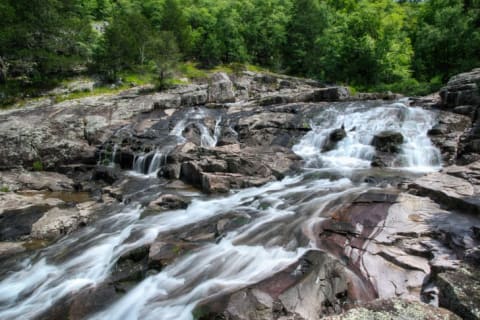 Rocky Falls near Eminence, Missouri.