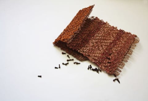 Handwoven fabric wrappings made from clove-scented cotton.