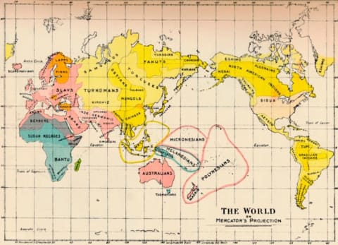 The World on Mercator's Projection, 1902.