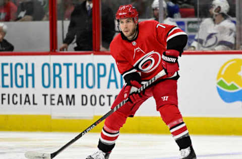 Tony DeAngelo #77, Carolina Hurricanes (Photo by Eakin Howard/Getty Images)