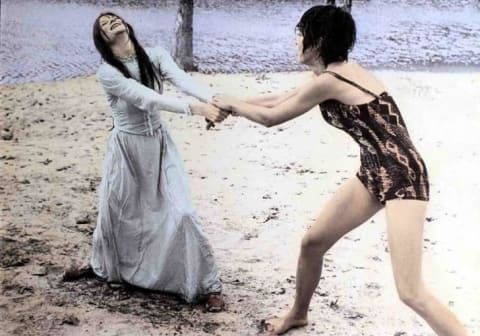 Mariclare Costello (Left) and Zohra Lampert in Let's Scare Jessica to Death (1971).